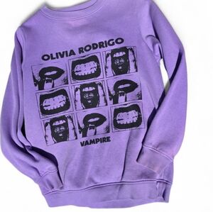Olivia Rodrigo Vampire Graphic Sweatshirt - Lavender